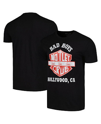 Мужская черная футболка Motley Crue Bad Boys Shield Global Merch