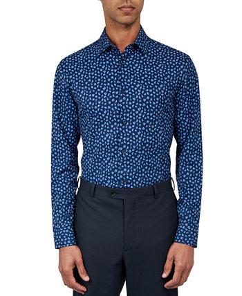 Мужская классическая рубашка Slim Fit с цветочным принтом Cooling Comfort Performance CONSTRUCT
