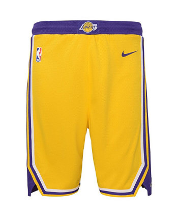 Золотые шорты Big Boys Los Angeles Lakers Icon Edition в сетку Performance Swingman Nike