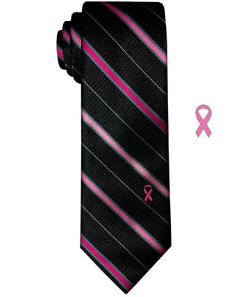 Мужской классический галстук в фактурную полоску с отворотом Susan G Komen