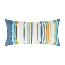 Levtex Home Calico Blue Embroidered Stripe Throw Pillow Levtex