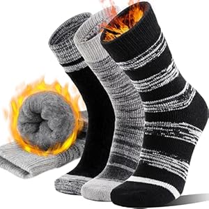 Anlisim Thermal Winter Warm Socks 3 Pairs for Men Women Extra Thick Insulated Ski Crew Boot Socks for Extreme Cold Weather Anlisim