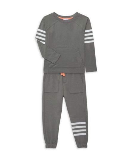 Little Boy's 2-Piece Oliver Striped Sweatshirt &amp; Joggers Set Splendid