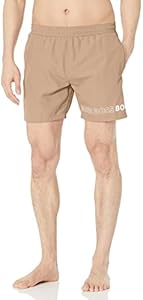 BOSS Men's Vertical Logo Swim Trunks BOSS