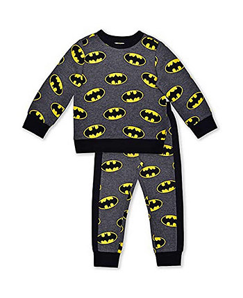 Little Boys and Girls Gray Batman Pullover Sweatshirt and Joggers Set Children's Apparel Network