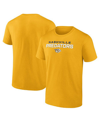 Мужская золотая футболка Nashville Predators Barnburner Fanatics
