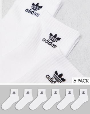 Набор из 6 белых носков adidas Originals в четверть четверти Adidas