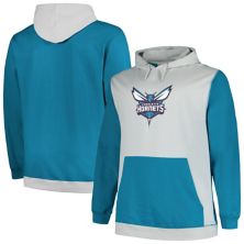 Мужской пуловер с капюшоном Fanatics, темно-бирюзовый/серебристый New Orleans Hornets Big & Tall Primary Arctic Fanatics