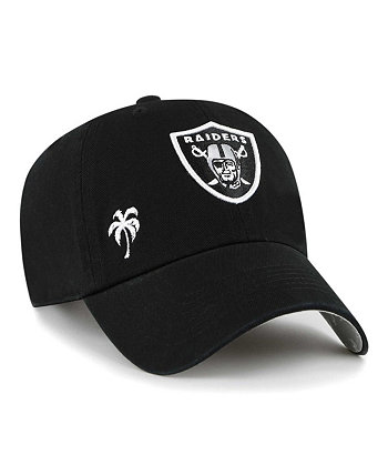 Женская черная регулируемая шляпа Las Vegas Raiders Confetti Icon Clean Up '47 Brand