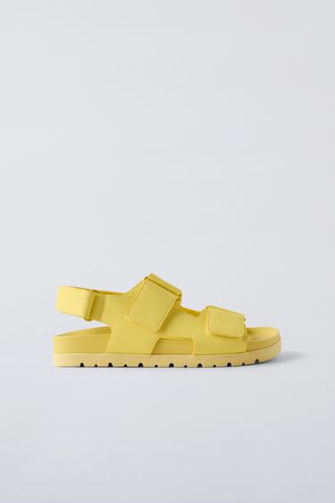  Сандалии Zara RUBBERIZED SANDALS ZARA