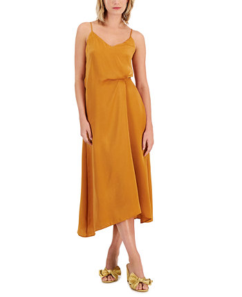 Женское однотонное платье-комбинация Rowan с заворотом спереди Lucy Paris