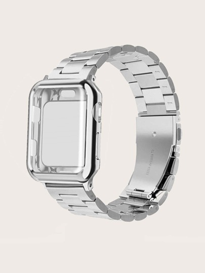 3 в 1 Ремешок для часов & Чехол & Защитная пленка для экрана совместимый с Apple Watch SHEIN