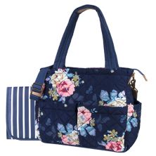 Синяя сумка-тоут Baby Essentials для подгузников с цветочным принтом для малышей Baby Essentials