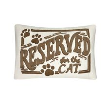 Sonoma Goods For Life® Reserved For The Cat 12&#34; x 18&#34; Throw Pillow SONOMA