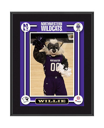 Сублимированная табличка North-western Wildcats Willie Mascot размером 10,5 x 13 дюймов Fanatics Authentic