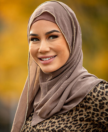 Шифоновый хиджаб, украшенный стразами Urban Modesty
