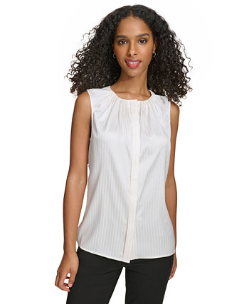 Женская блузка без рукавов со сборкой на шее Calvin Klein