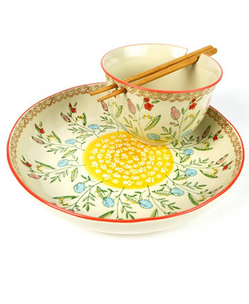 Ella Ramen Bowl and Dinner Bowl в красном цвете Euro Ceramica