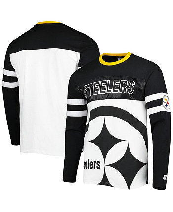 Мужская черно-белая футболка с длинным рукавом Pittsburg Steelers Halftime с длинным рукавом Starter