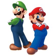 Наклейки для стен RoomMates Super Mario Luigi и Mario Giant Peel & Stick RoomMates