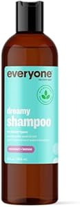 Everyone Hair Care Dreamy Shampoo - Coconut + Lemon, 12 fl oz Bottle, Gentle Cleansing & Moisturizing Hair Shampoo, Sulfate Free & Paraben Free Everyone for every body