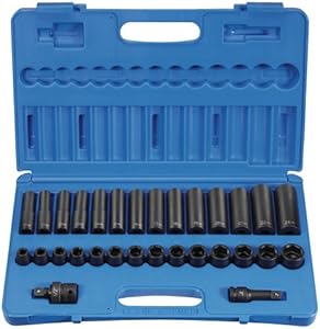 Grey Pneumatic (1430MRD 1/2" Drive 30-Piece Standard/Deep Metric Socket Set Grey Pneumatic