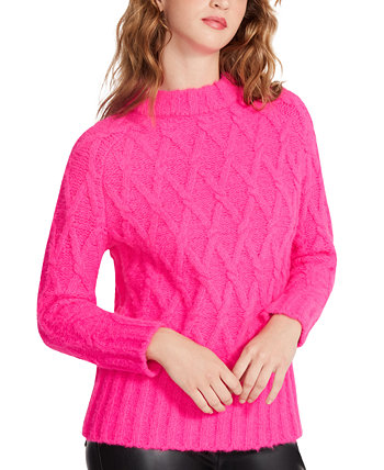 Женский пуловер оливкового цвета вязаной косой вязки Steve Madden