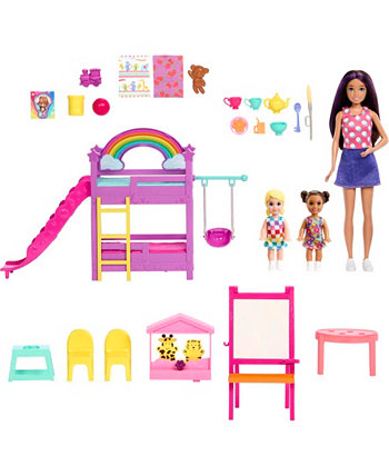 Набор для детского сада Skipper First Jobs с 3 куклами, мебелью и аксессуарами Barbie