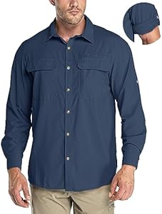 Мужская Повседневная рубашка 33,000ft Long Sleeve Sun Protection Shirt UPF 50+ 33,000ft