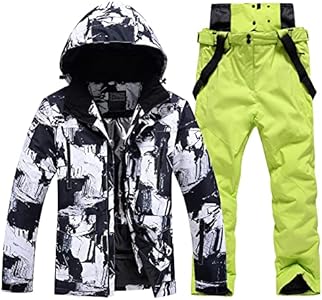 RIUIYELE Men's Ski Jacket and Pants Set Insulated Waterproof Snowsuits Winter Warm Outdoor Skiing Snowboard Jackets for Men RIUIYELE