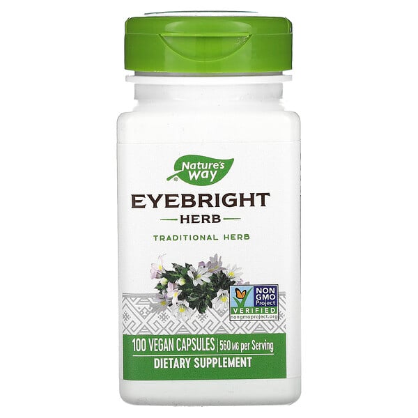 Трава Eyebright - 560 мг - 100 веганских капсул - Nature's Way Nature's Way