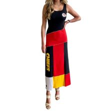 Women's Refried Apparel Черное платье-макси без рукавов Kansas City Chiefs Tri-Blend Unbranded