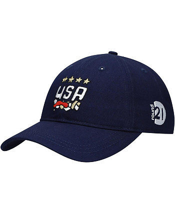 Мужская темно-синяя регулируемая шляпа USWNT Dad Round21