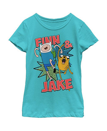 Girl's Adventure Time Finn and Jake Child T-Shirt Cartoon Network