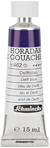 Schmincke - HORADAM® Gouache, titanium white 102, 15 ml finest gouache color, highest concentration of pigments, luminosity and depth of color Schmincke