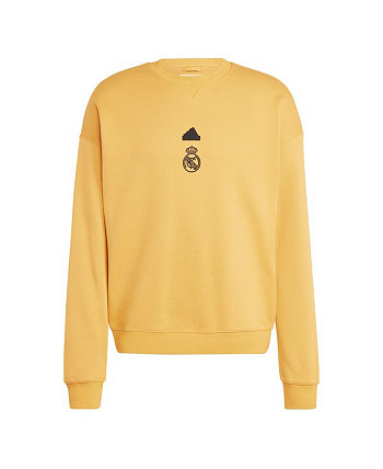 Мужской желтый свитшот Real Madrid Lifestyle Crew Adidas