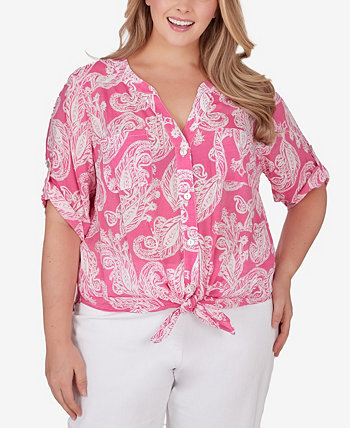 Plus Size Paisley Silky Gauze Top Ruby Rd.