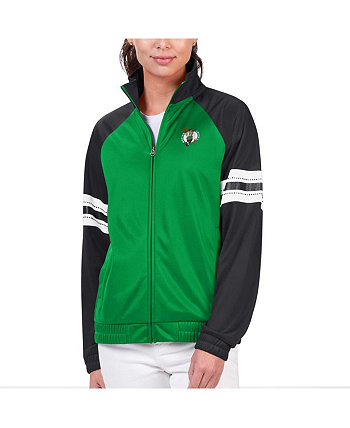 Женская спортивная куртка Kelly Green Boston Celtics Main Player с молнией во всю длину реглан и стразами G-III