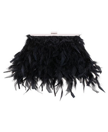 All over feather frame clutch Nina