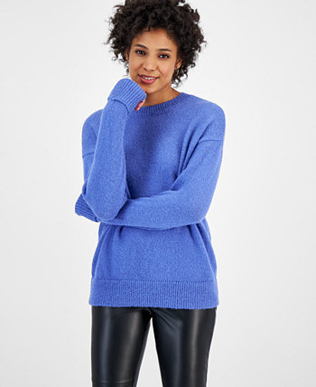 Женский свитер нечеткой вязки с круглым вырезом, созданный для Macy's Bar III