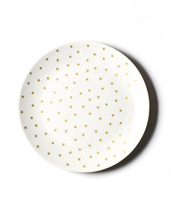 Обеденная тарелка с золотой звездой нейтрального Рождества Coton Colors