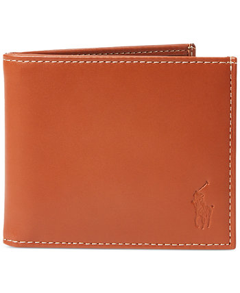 Мужской бумажник из полированной кожи Polo Ralph Lauren