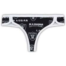 Женские вязаные стринги Concepts Sport черного/белого цвета Las Vegas Raiders Breakthrough Unbranded