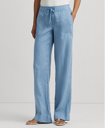 Широкие льняные брюки Lauren Ralph Lauren для женщин, повседневные брюки LAUREN Ralph Lauren