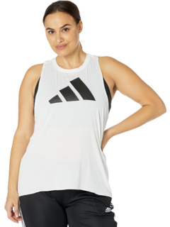 Майка больших размеров с 3 полосками и логотипом Adidas