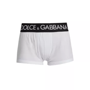 Боксеры из эластичного хлопка с логотипом Dolce & Gabbana