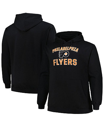 Мужской черный пуловер с капюшоном и логотипом Philadelphia Flyers Big and Tall Arch Profile