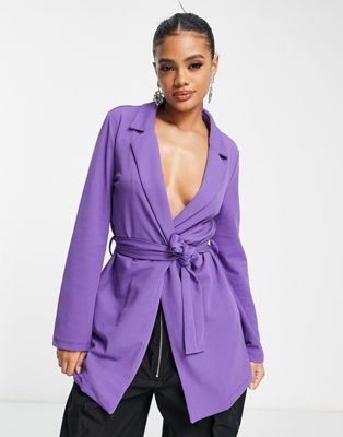 Пурпурное удлиненное платье-блейзер Rebellious Fashion Rebellious Fashion