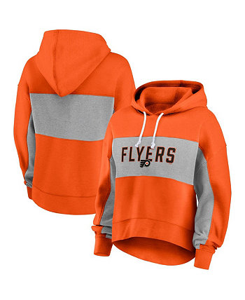 Женский оранжевый пуловер с капюшоном Philadelphia Flyers с наполнителем Fanatics