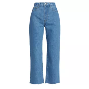Укороченные широкие джинсы до щиколотки Le Jane FRAME